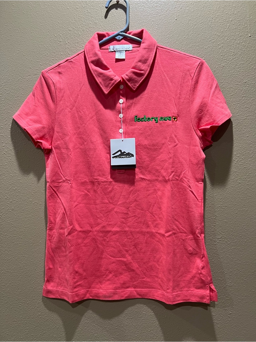 Factory Ave Coral Pink Polo Top - Women size S